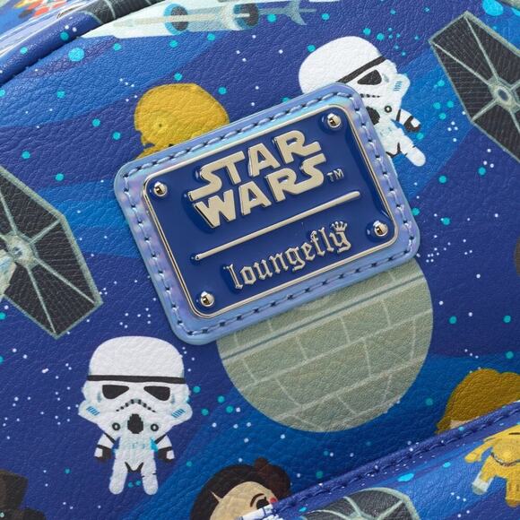 Loungefly Star Wars Mini Backpack Blue Chibi 2021 Disney Parks Exclusive RARE - Picture 9 of 9